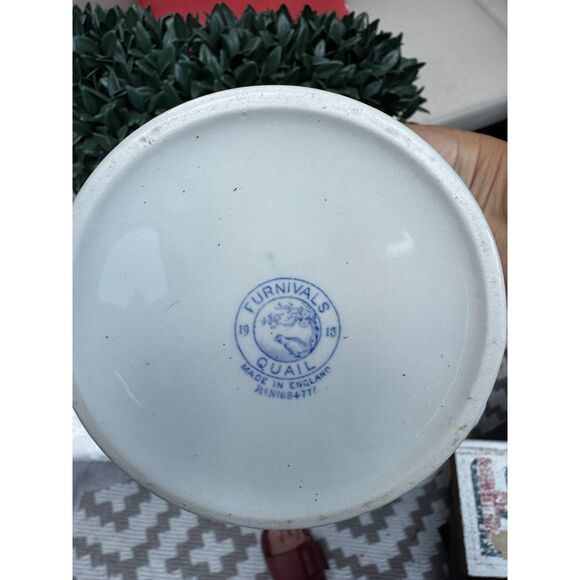 Gorgeous blue and white pitcher; Furnivals Quail 1913 England must see - Picture 8 of 8